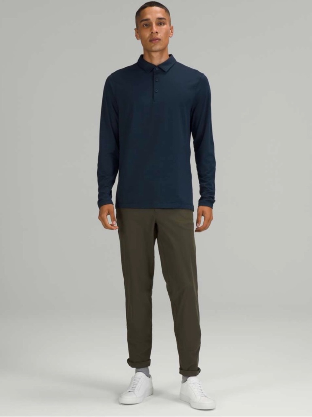 Lululemon Evolution Long Sleeve Polo Nautical Navy - Picture 3 of 4